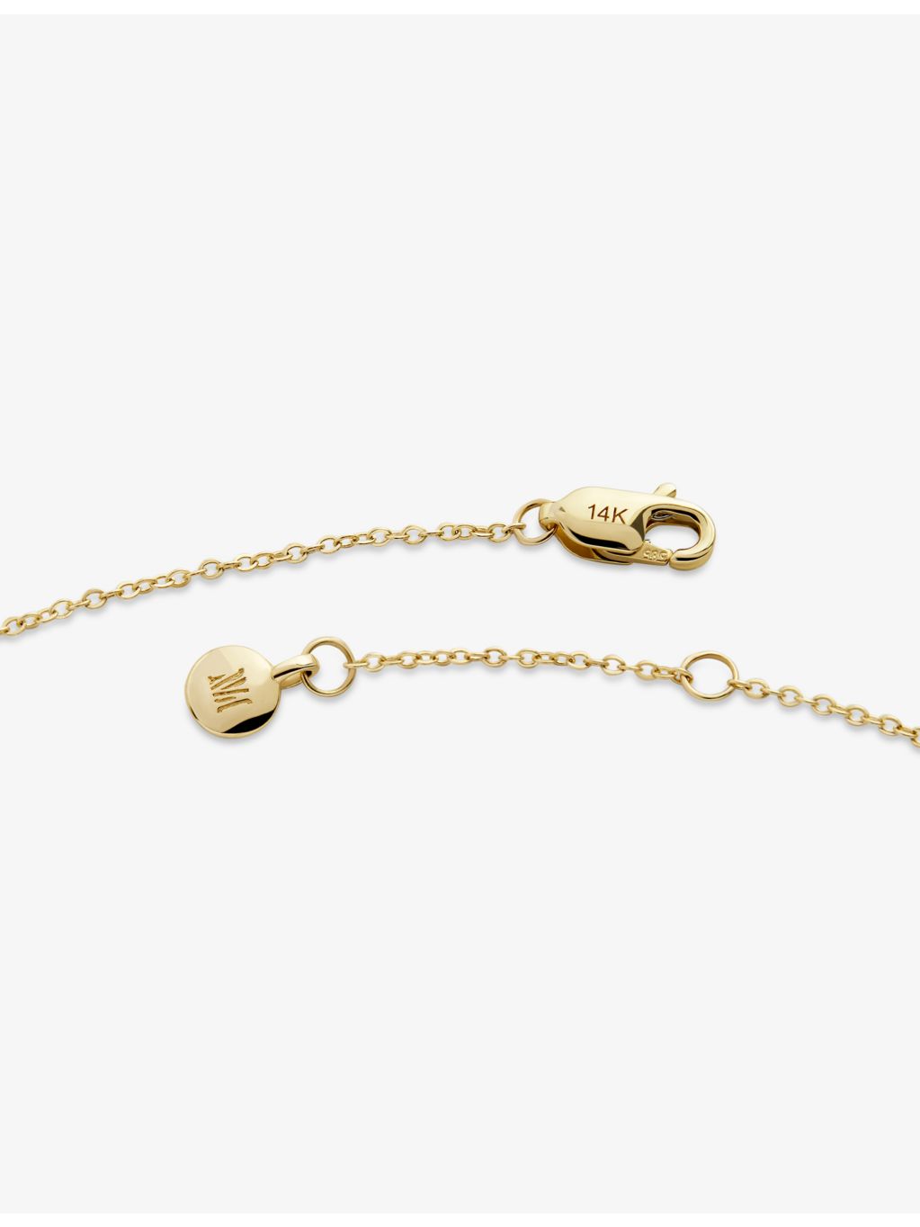 Monica Vinader 14ct yellow gold initial H bracelet, UK version