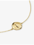 Monica Vinader mini initial I stamp 14ct yellow-gold bracelet, UK version
