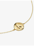 Monica Vinader Mini Initial K Stamp 14ct gold bracelet - British product