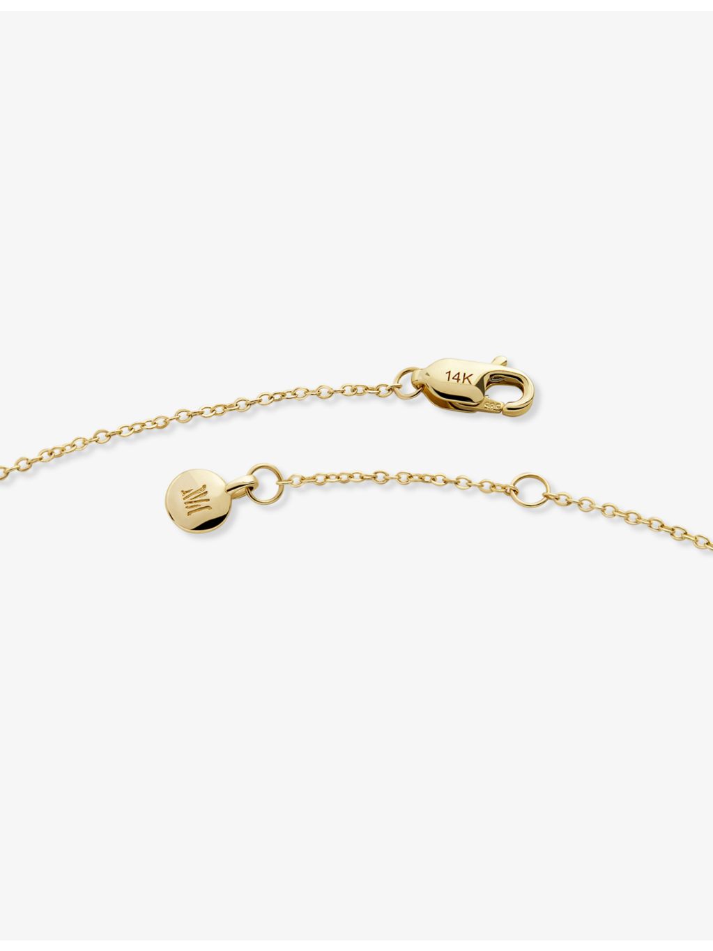 Monica Vinader Mini Initial K Stamp 14ct gold bracelet - British product