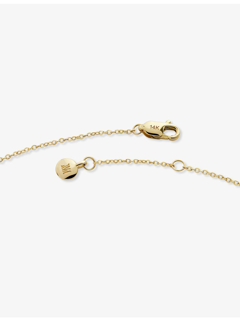 Monica Vinader Mini Initial K Stamp 14ct gold bracelet - British product