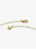 Monica Vinader mini initial P bracelet in 14ct yellow gold (British brand)