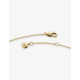 Monica Vinader mini initial P bracelet in 14ct yellow gold (British brand)