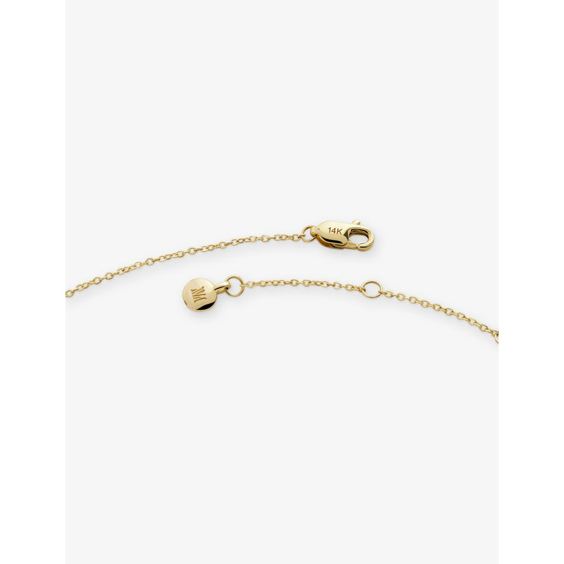 Monica Vinader 14ct gold initial Q bracelet 16-19cm, UK version