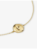 Monica Vinader mini initial R 14ct yellow-gold bracelet, UK version