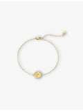 Monica Vinader mini initial R 14ct yellow-gold bracelet, UK version
