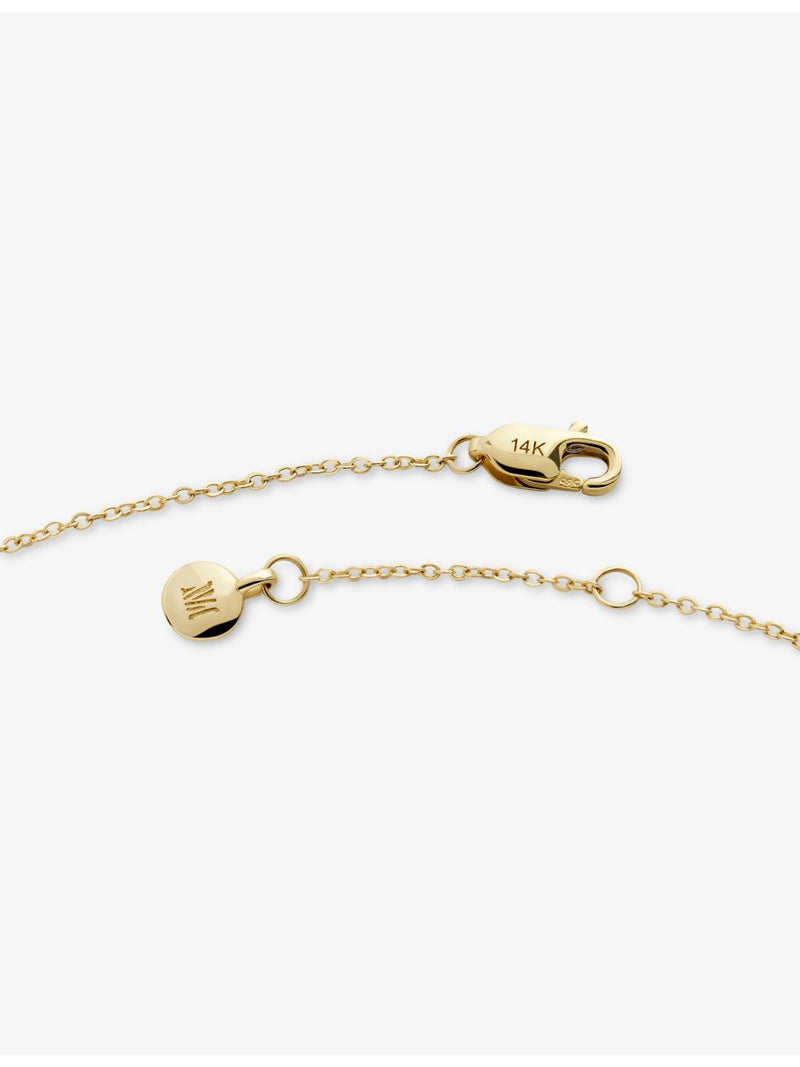 Monica Vinader 14ct gold U initial bracelet, imported from the UK