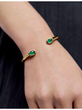 Monica Vinader Odyssey onyx open cuff gold vermeil, UK version