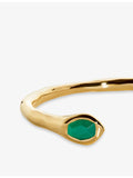 Monica Vinader Odyssey onyx open cuff gold vermeil, UK version