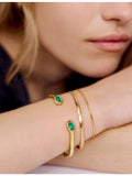 Monica Vinader Odyssey onyx open cuff gold vermeil, UK version