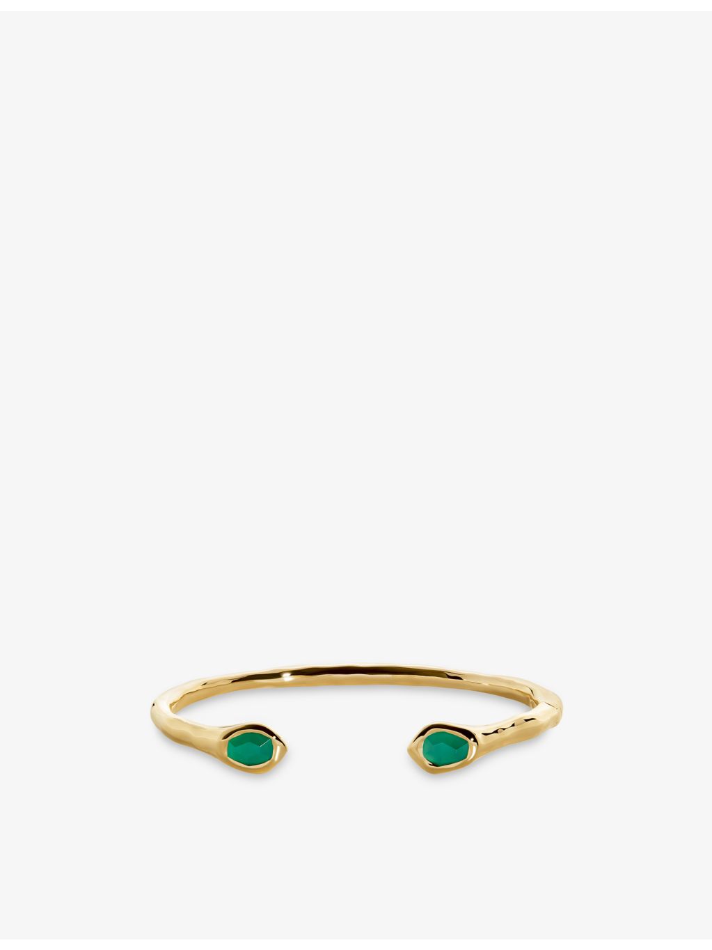 Monica Vinader Odyssey onyx open cuff gold vermeil, UK version