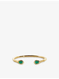 Monica Vinader Odyssey onyx open cuff gold vermeil, UK version