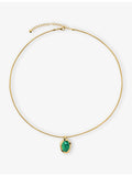 Monica Vinader onyx pendant necklace 18ct gold vermeil (British brand)