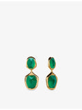 Monica Vinader onyx drop earrings 18ct gold vermeil (British brand)
