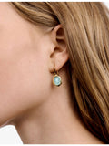 Monica Vinader aquamarine drop earrings 18ct yellow-gold vermeil (British brand)