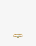 Monica Vinader Odyssey Gemstone Aquamarine 18ct Yellow Gold Vermeil Stacking Ring