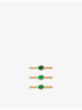 Monica Vinader onyx stacking ring 18ct gold vermeil - British product