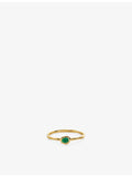 Monica Vinader onyx stacking ring 18ct gold vermeil - British product