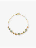 Monica Vinader aquamarine chain bracelet gold vermeil 15-19cm, UK version