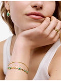 Monica Vinader onyx and gold vermeil bracelet, imported from the UK