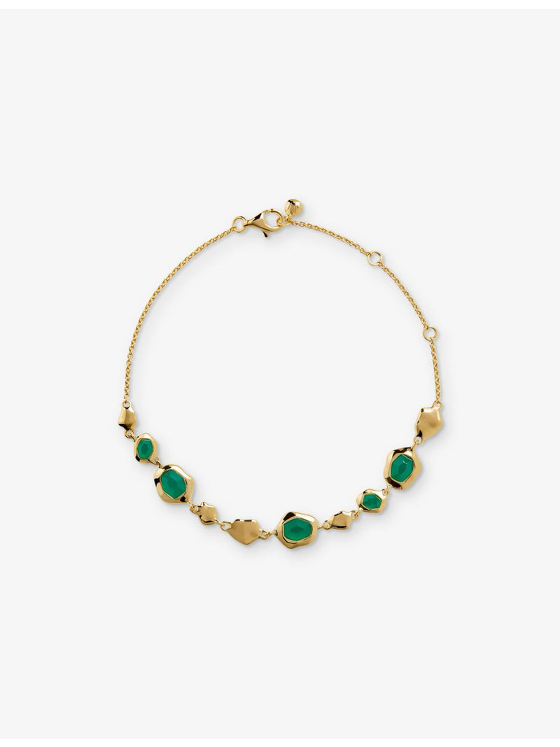 Monica Vinader onyx and gold vermeil bracelet, imported from the UK