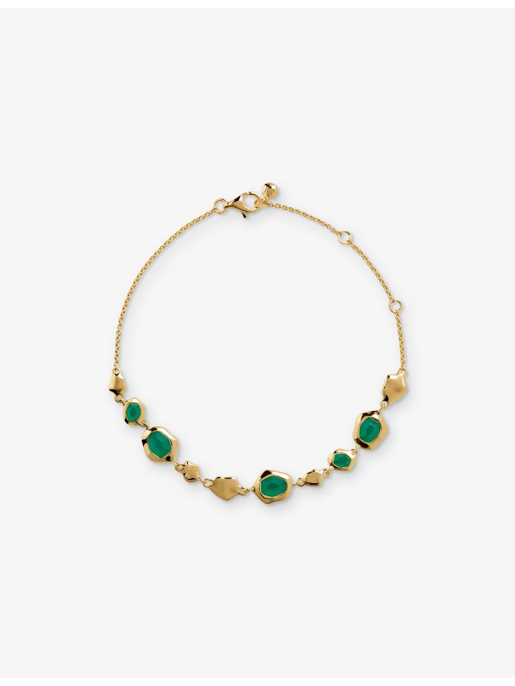Monica Vinader onyx and gold vermeil bracelet, imported from the UK