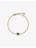 Monica Vinader onyx and gold vermeil chain bracelet, imported from the UK