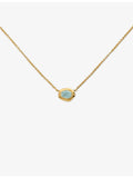 Monica Vinader aquamarine necklace 18ct yellow-gold vermeil, imported from the UK