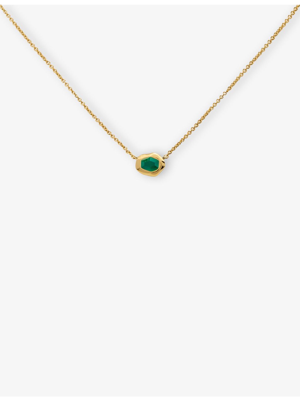 Monica Vinader 18ct yellow-gold vermeil onyx necklace, imported from the UK