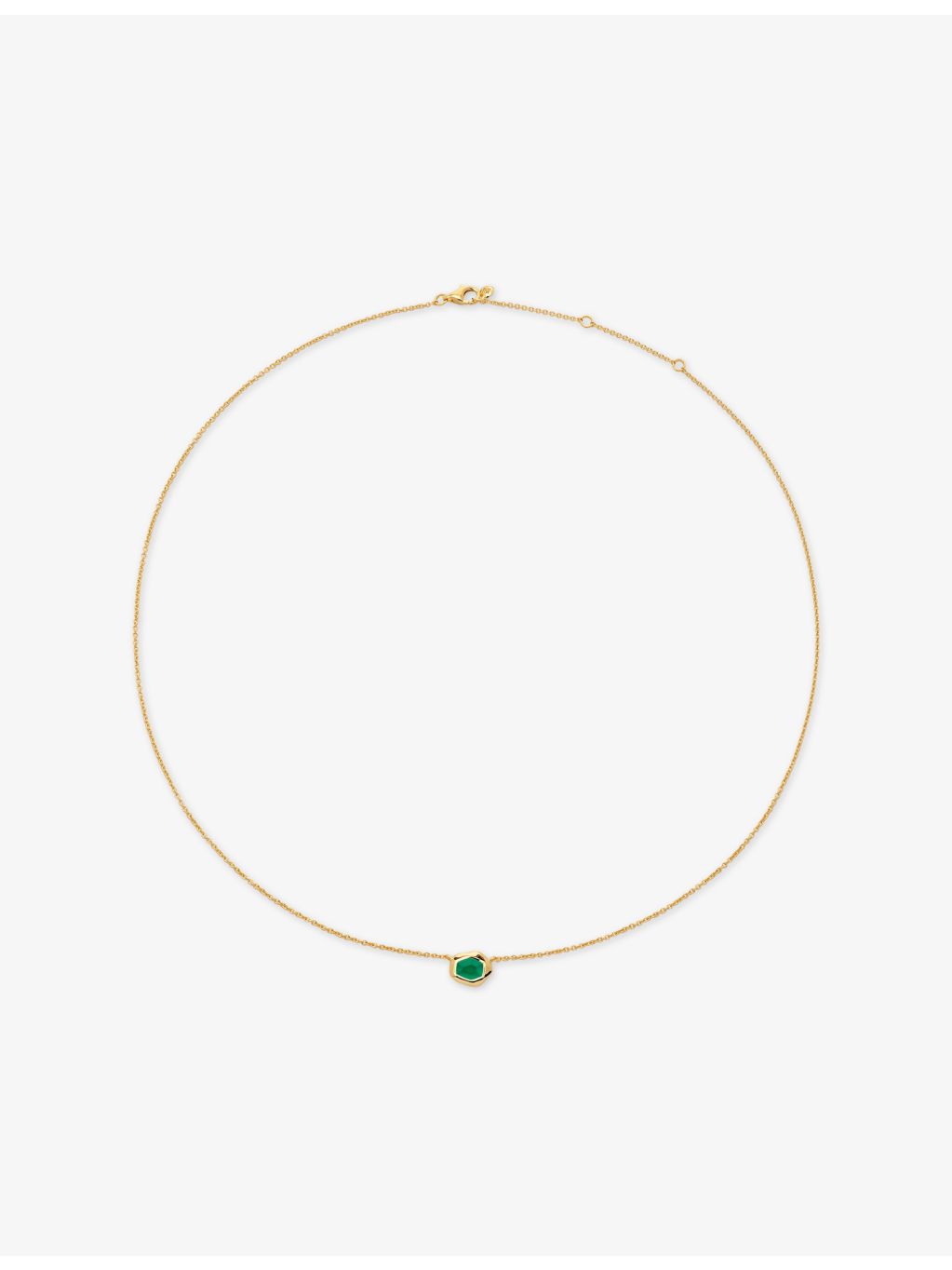 Monica Vinader 18ct yellow-gold vermeil onyx necklace, imported from the UK