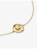 Monica Vinader Initial W bracelet in 18ct gold vermeil, UK version