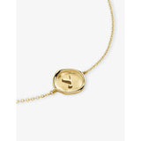 Monica Vinader gold initial stamp bracelet - British product