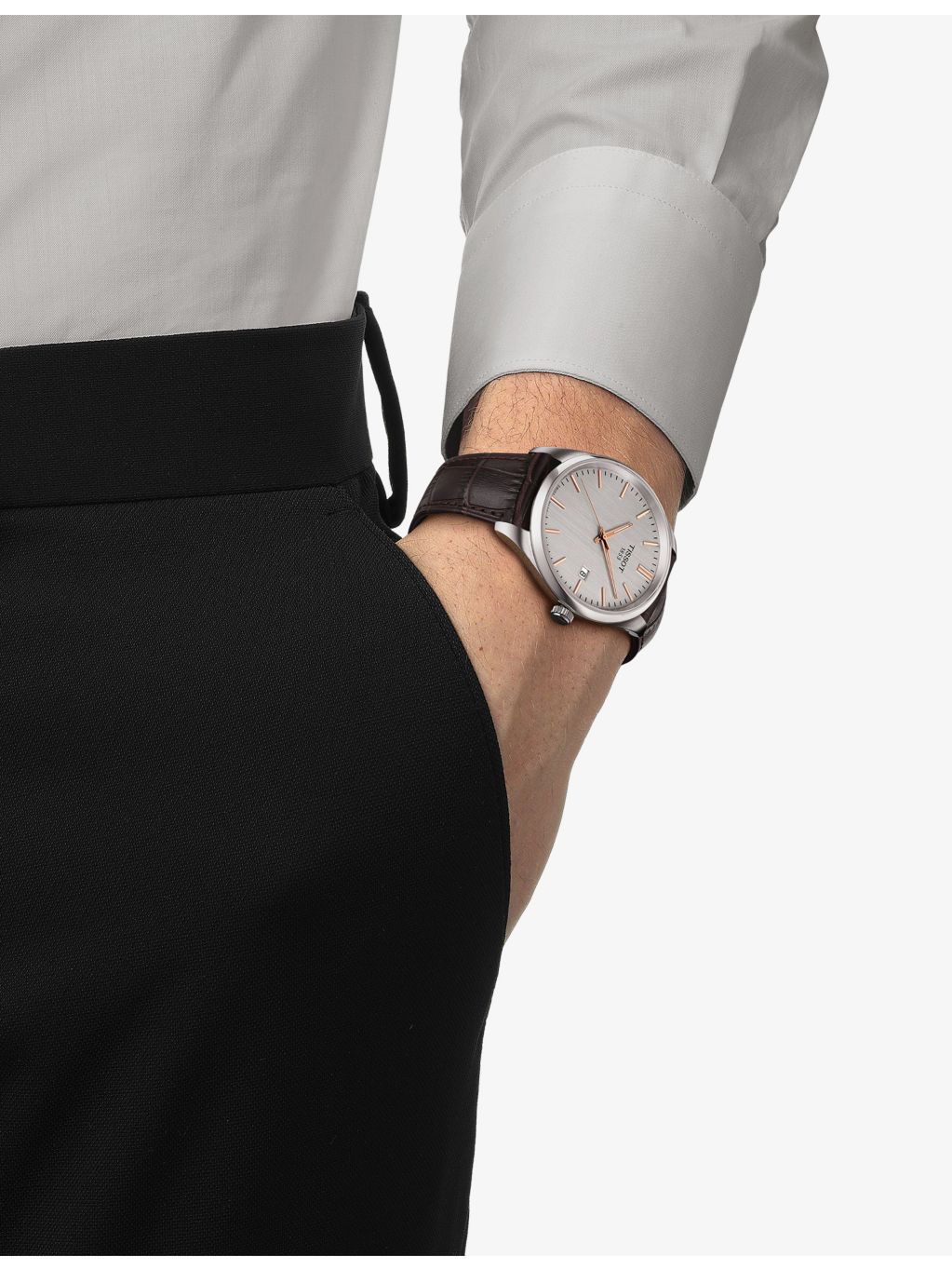 Tissot PR 100 stainless steel leather watch 40mm, imported from the UK