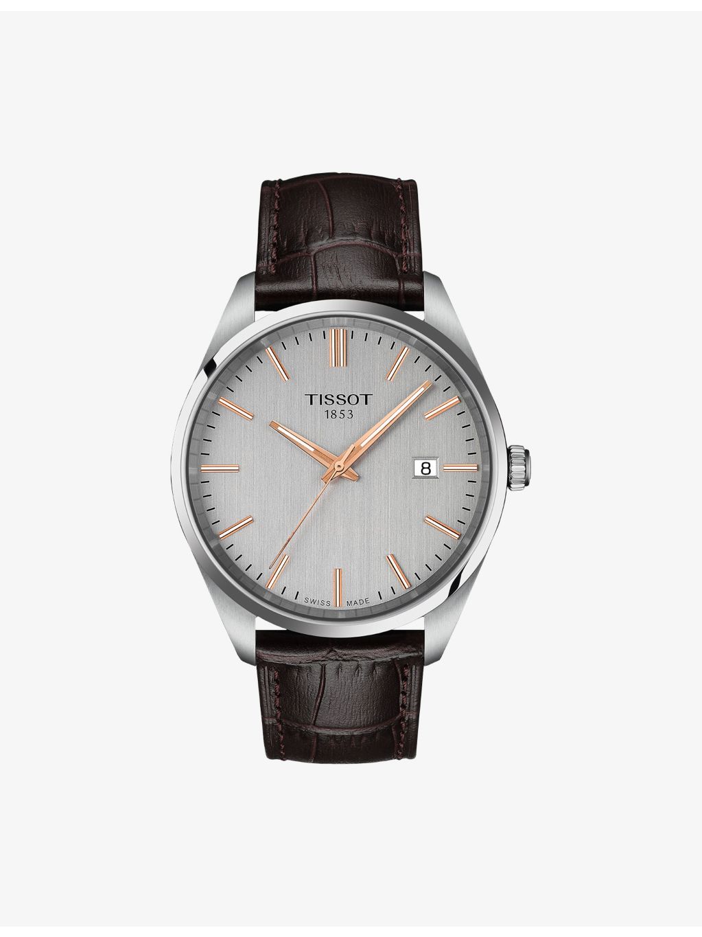 Tissot PR 100 stainless steel leather watch 40mm, imported from the UK