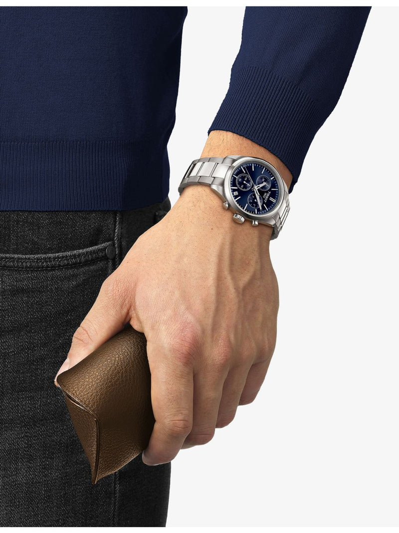 Tissot PR 100 chronograph watch stainless steel 40mm (British brand)