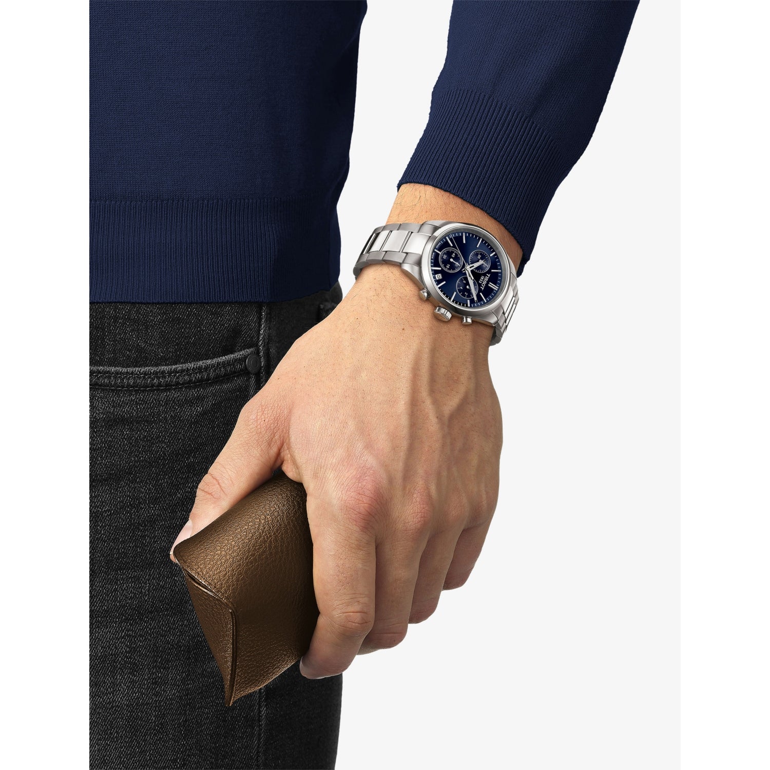 Tissot PR 100 chronograph watch stainless steel 40mm (British brand)