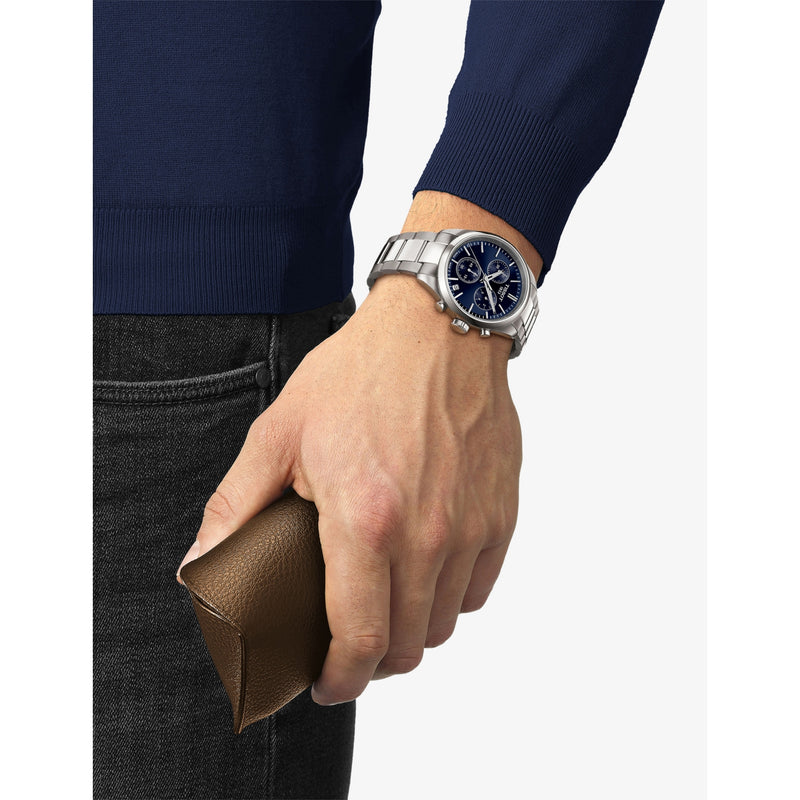 Tissot PR 100 chronograph watch stainless steel 40mm (British brand)