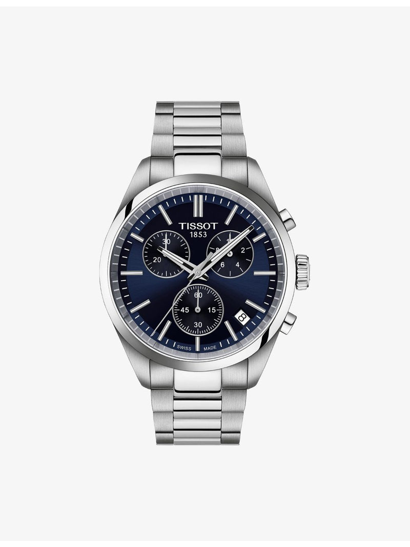 Tissot PR 100 chronograph watch stainless steel 40mm (British brand)