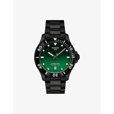 selfridges Tissot Seastar 1000 PVD-Coated Stainless-Steel Quartz Watch 40mm- Buy online at McGrocer