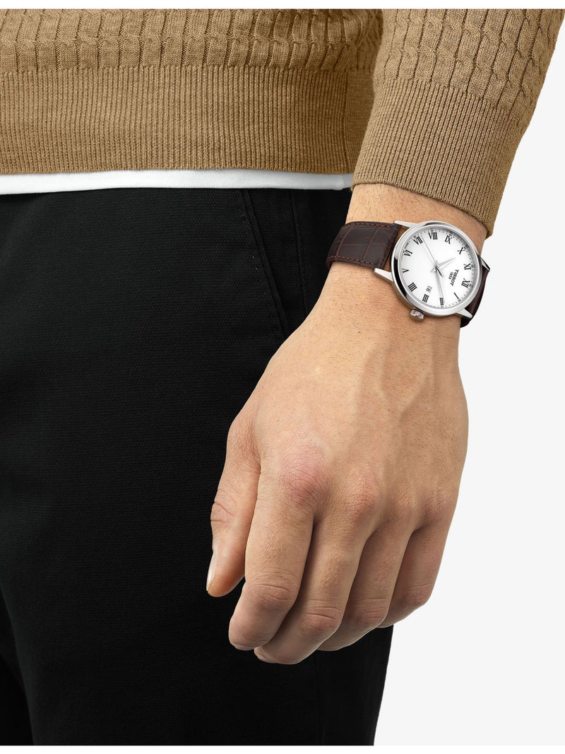Tissot Classic Dream leather watch 42mm (British brand)