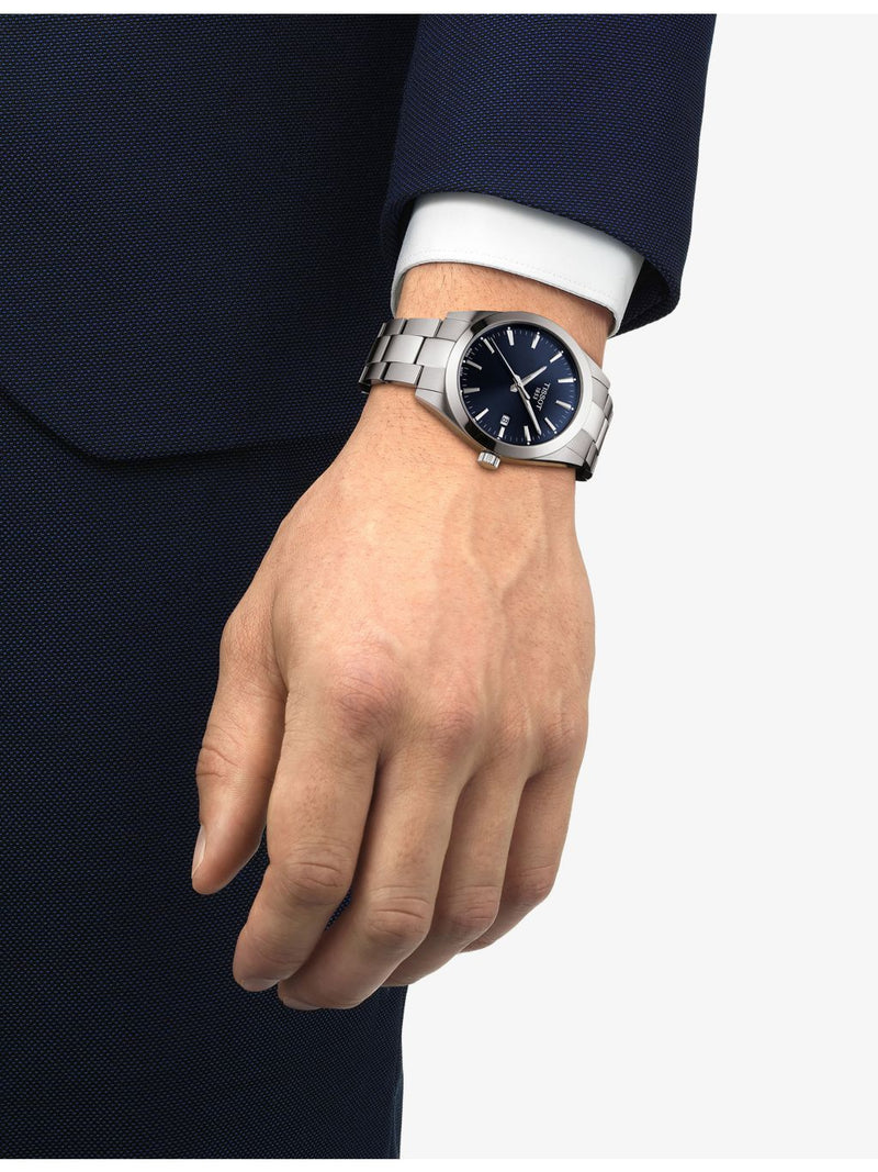 Tissot Gentleman stainless-steel quartz watch 40mm, UK version