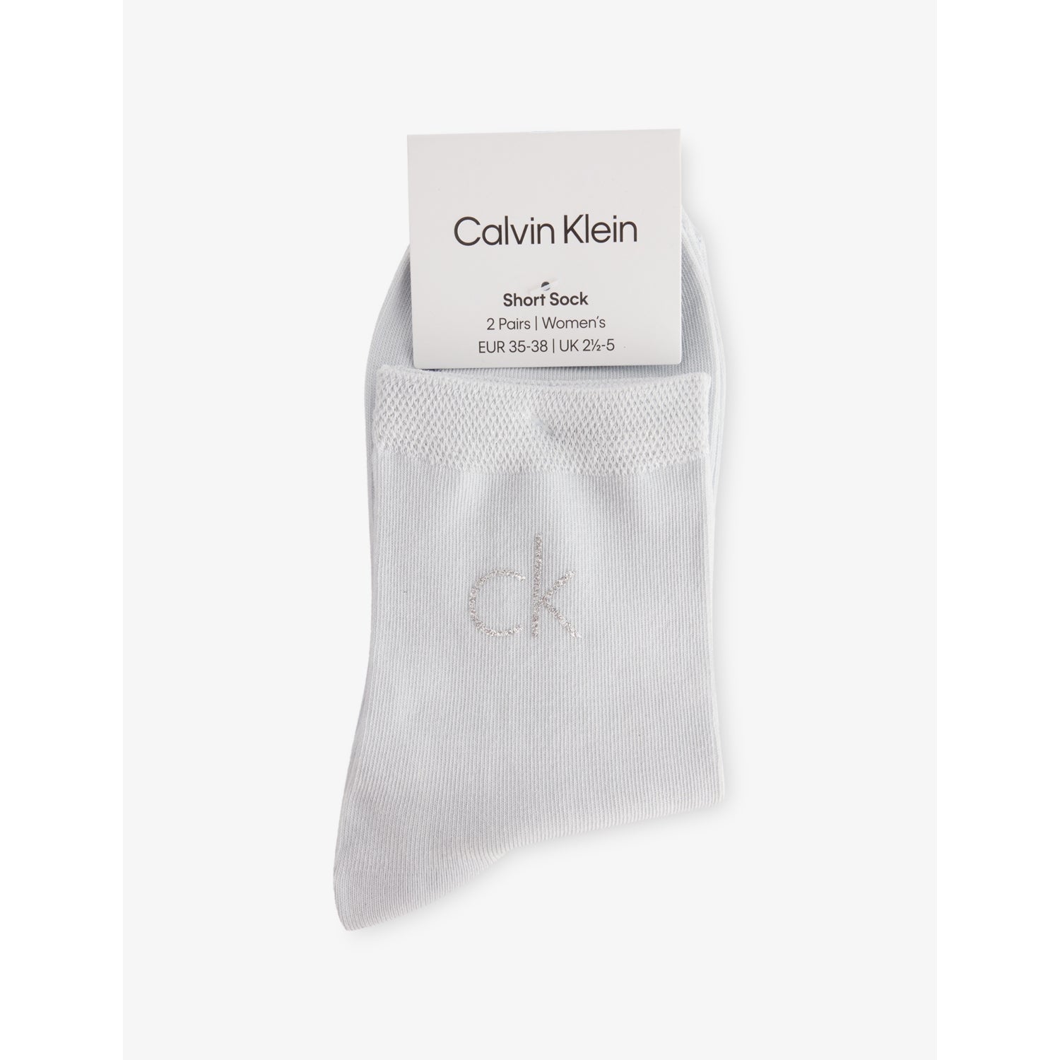 Branded Pack of Two Woven Socks - BLACK - EUR 35-38/2-5 UK WOMEN