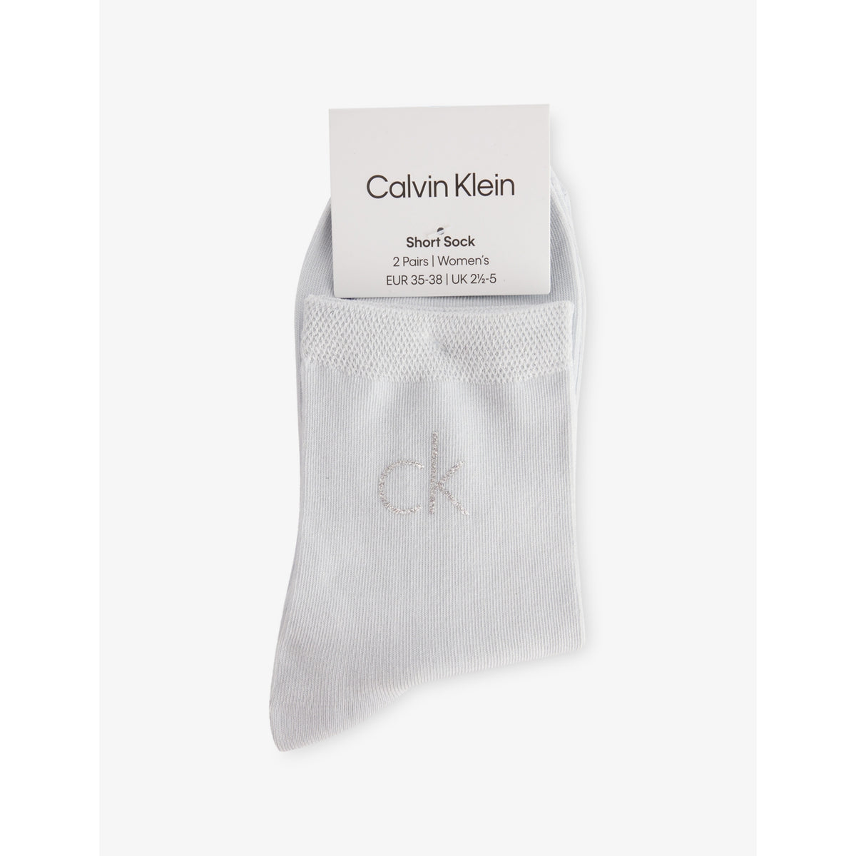 Branded Pack of Two Woven Socks - BLACK - EUR 35-38/2-5 UK WOMEN