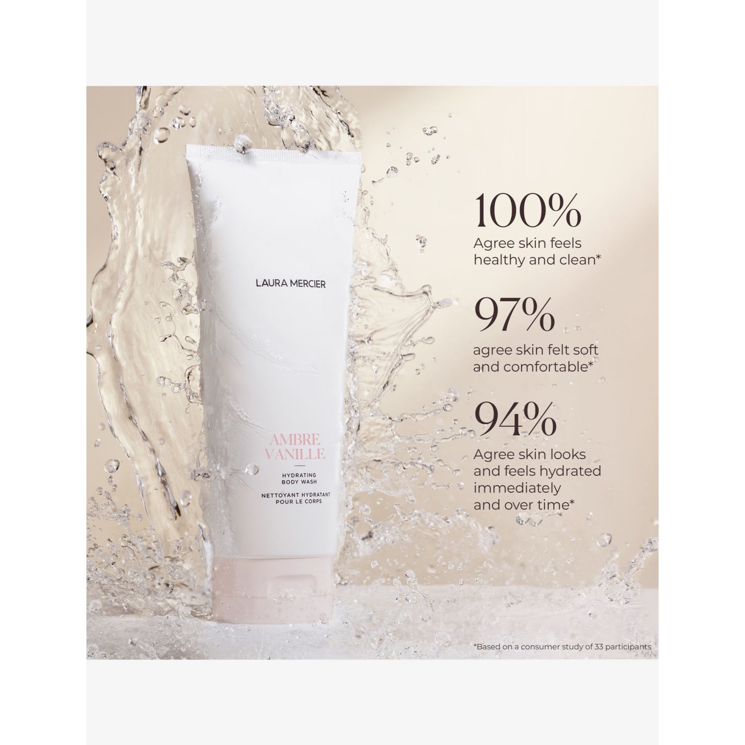 Laura Mercier Ambre Vanilla hydrating body wash 200ml (British brand)
