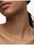 Monica Vinader textured 14ct yellow-gold necklace 45cm, UK version