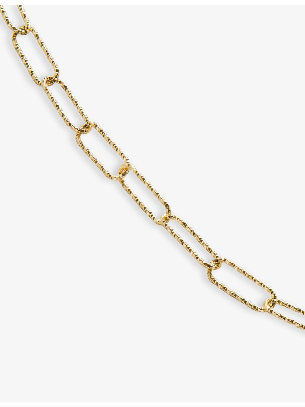 Monica Vinader textured 14ct yellow-gold necklace 45cm, UK version