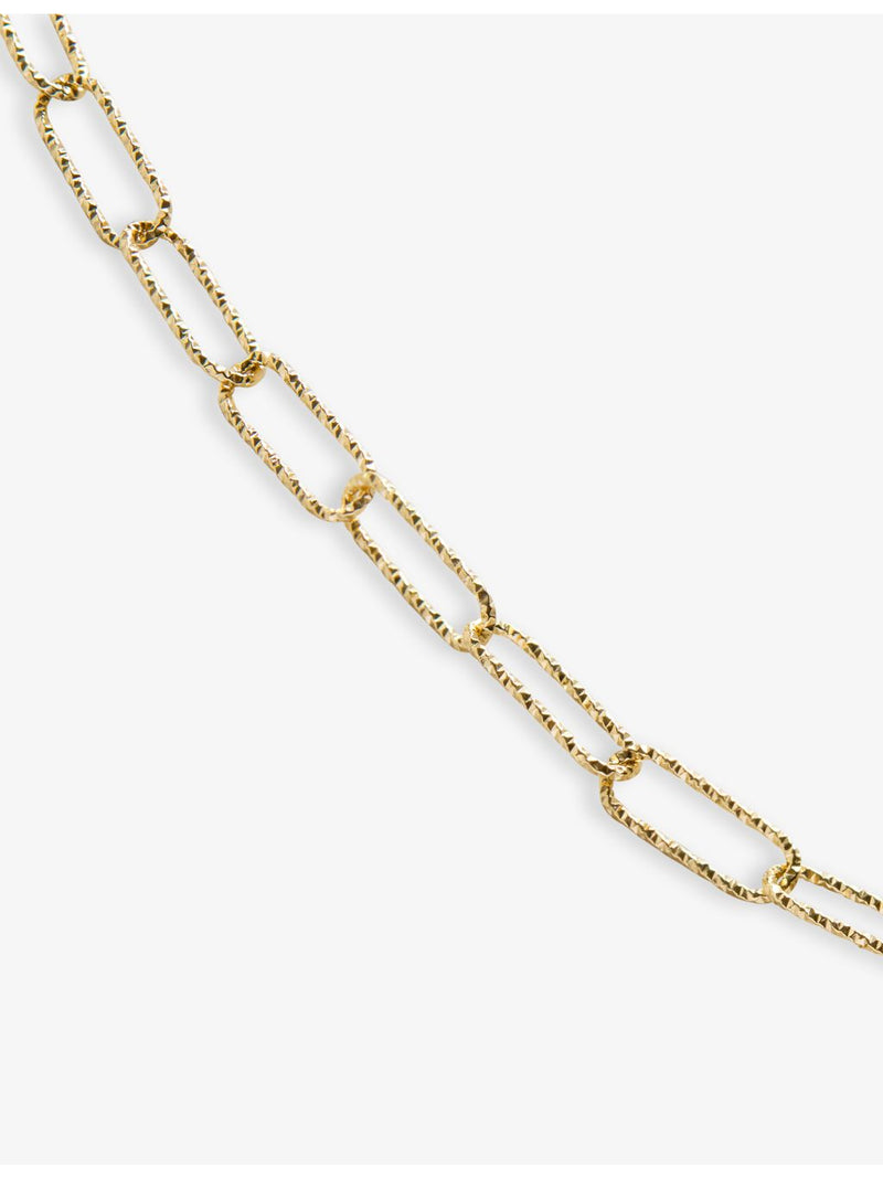 Monica Vinader textured 14ct yellow-gold necklace 45cm, UK version
