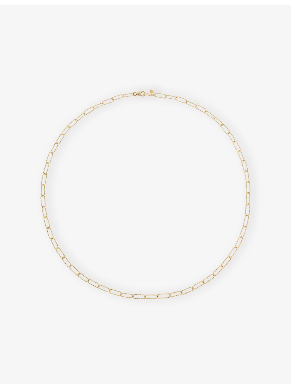Monica Vinader textured 14ct yellow-gold necklace 45cm, UK version