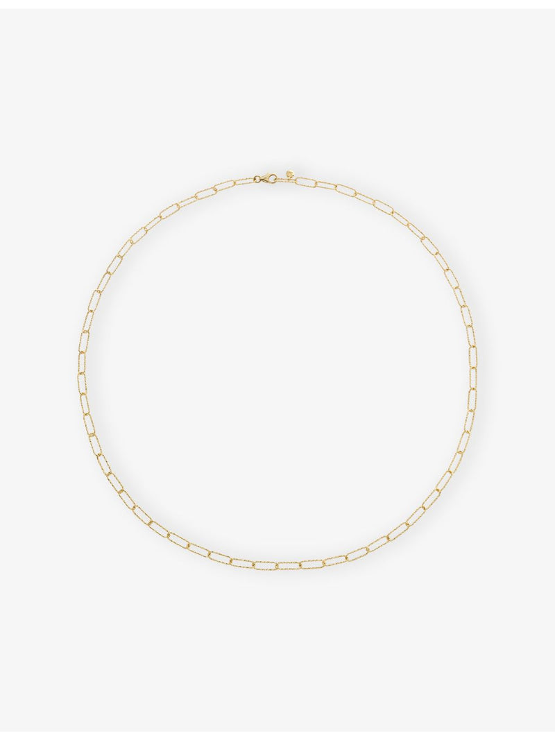Monica Vinader textured 14ct yellow-gold necklace 45cm, UK version