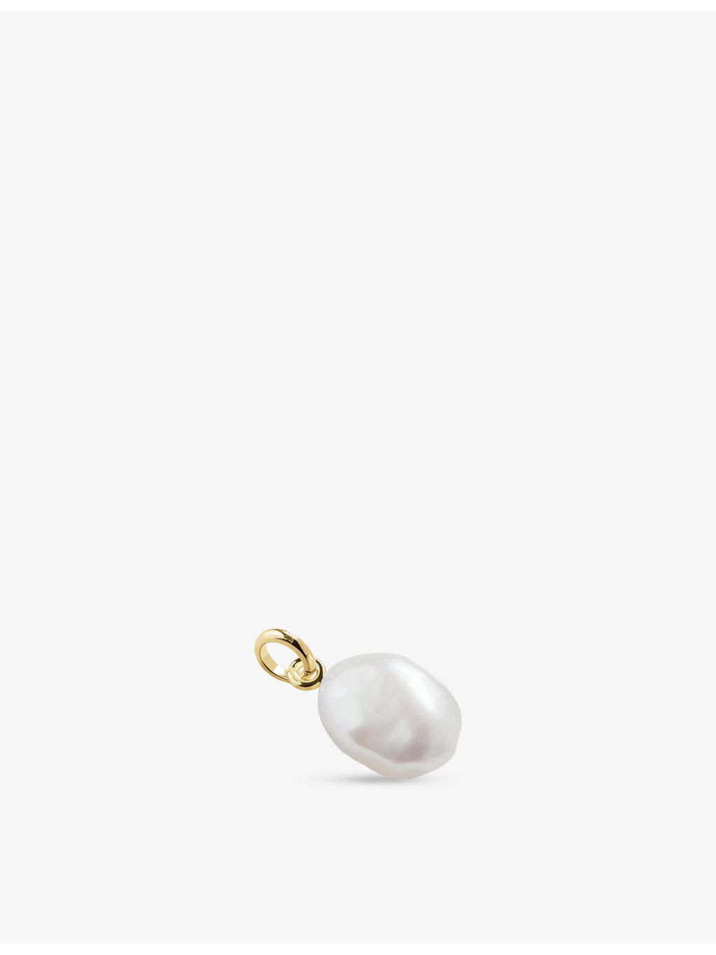 Monica Vinader 14ct yellow-gold and baroque pearl charm - British product